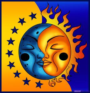 The sun and the moon